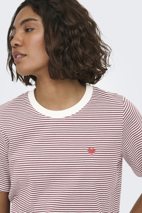 Jacqueline de Yong witte dames t-shirt | Close up