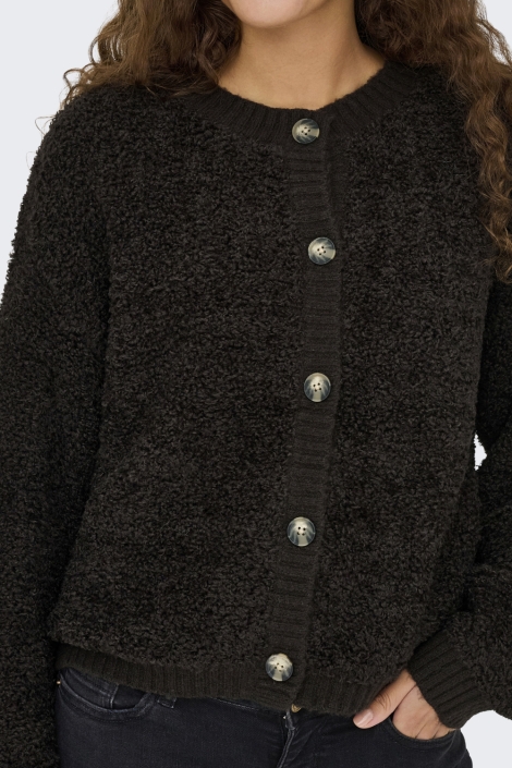 Jacqueline de Yong bruine dames vest | Close up