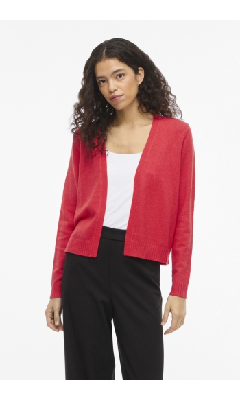 VIRIL SHORT L/S KNIT CARDIGAN-NOOS 14060800 Hibiscus/DARK MELAN