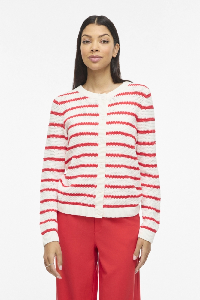 Vila witte dames vest | Model vooraanzicht