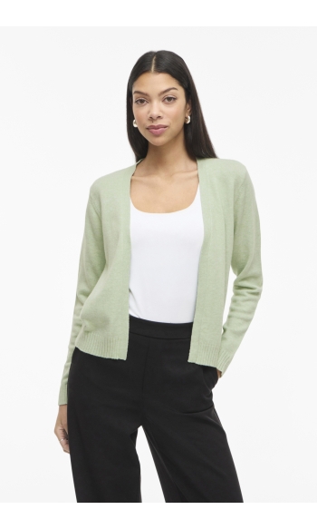 VIRIL SHORT L/S KNIT CARDIGAN-NOOS 14060800 Smoke Green/LIGHT MELA