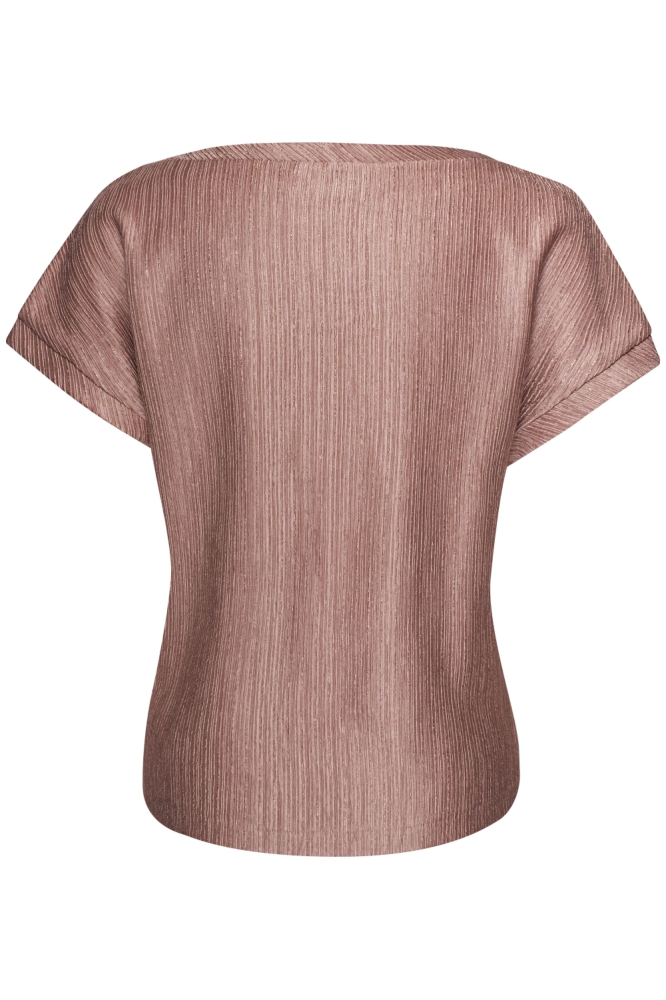 Kimara bronzen dames t-shirt | Achteraanzicht