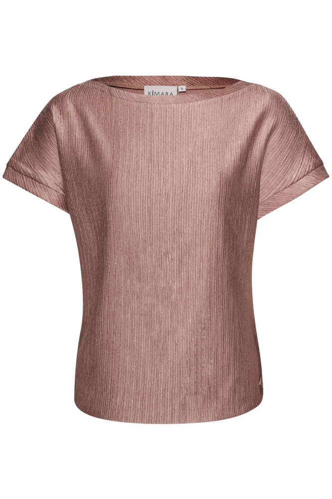 Kimara bronzen dames t-shirt | Vooraanzicht