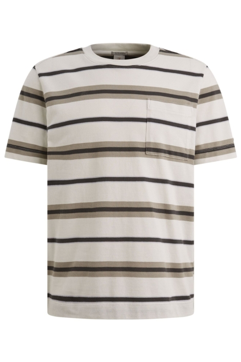 Cast Iron ecru heren t-shirt | Vooraanzicht