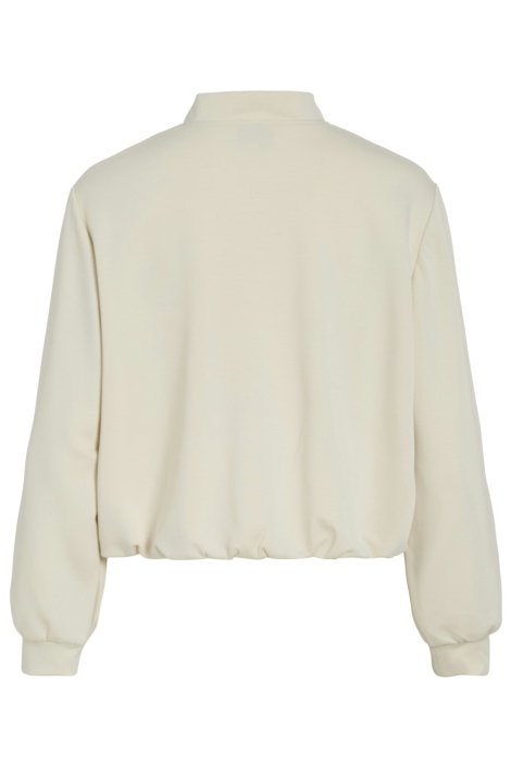 Vila ecru dames vest | Model achteraanzicht