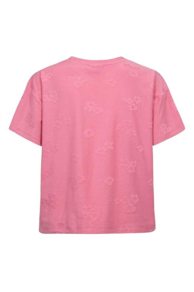 Freequent roze dames t-shirt | Achteraanzicht