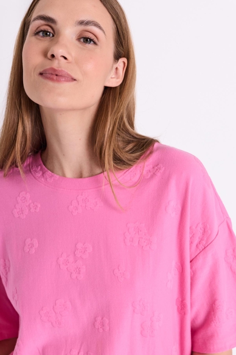 Freequent roze dames t-shirt | Close up