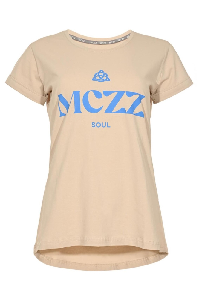 Maicazz beige dames t-shirt | Vooraanzicht