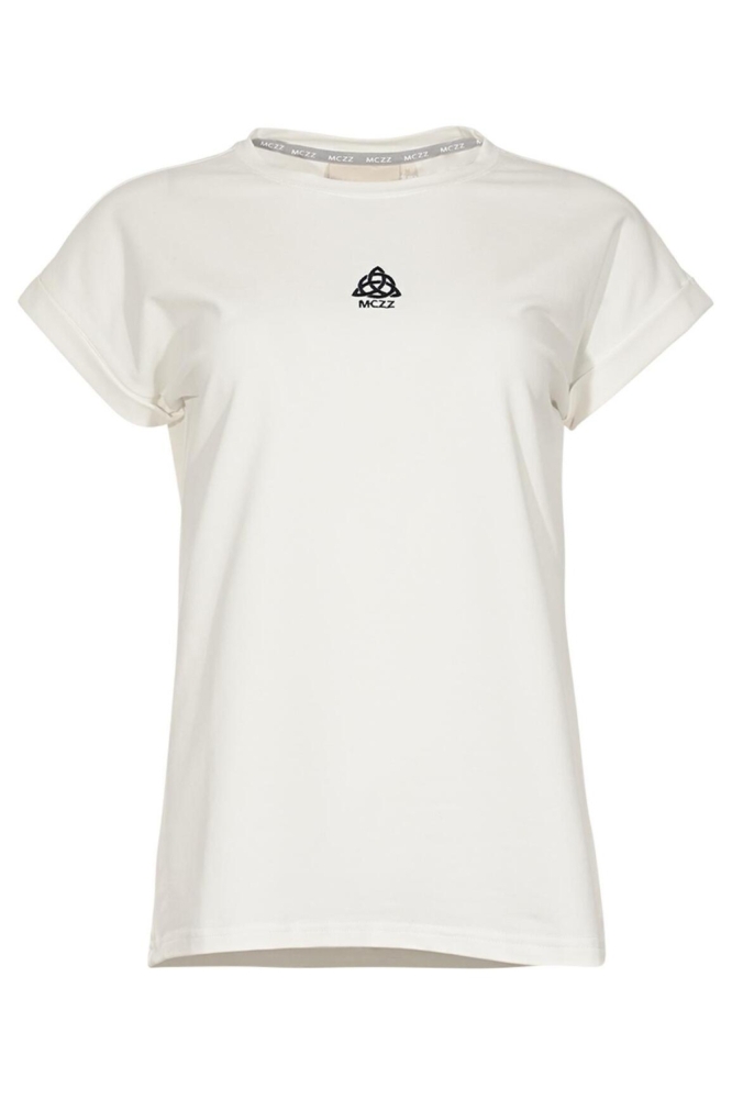 Maicazz ecru dames t-shirt | Vooraanzicht