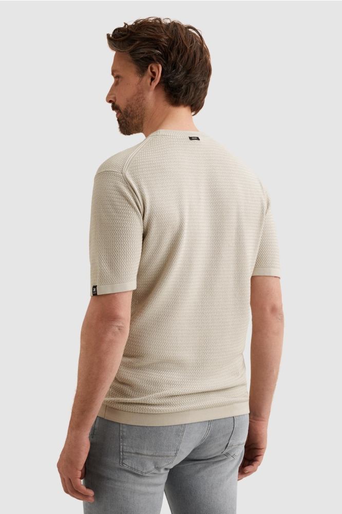 Vanguard beige heren t-shirt | Model achteraanzicht