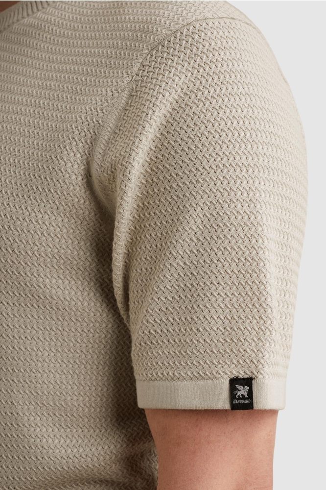 Vanguard beige heren t-shirt | Close up