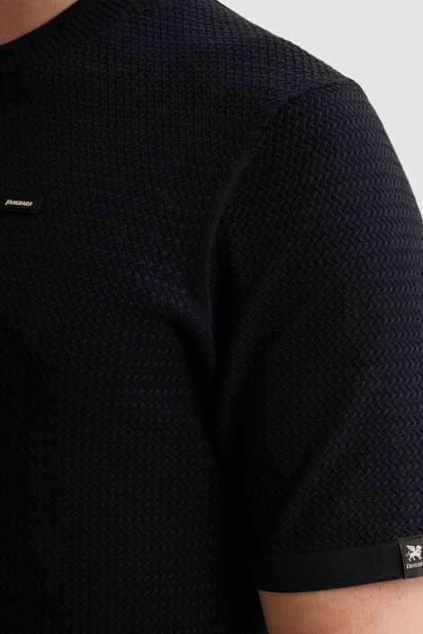 Vanguard blauwe heren t-shirt | Close up