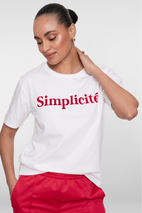 Geisha witte dames t-shirt | Model vooraanzicht