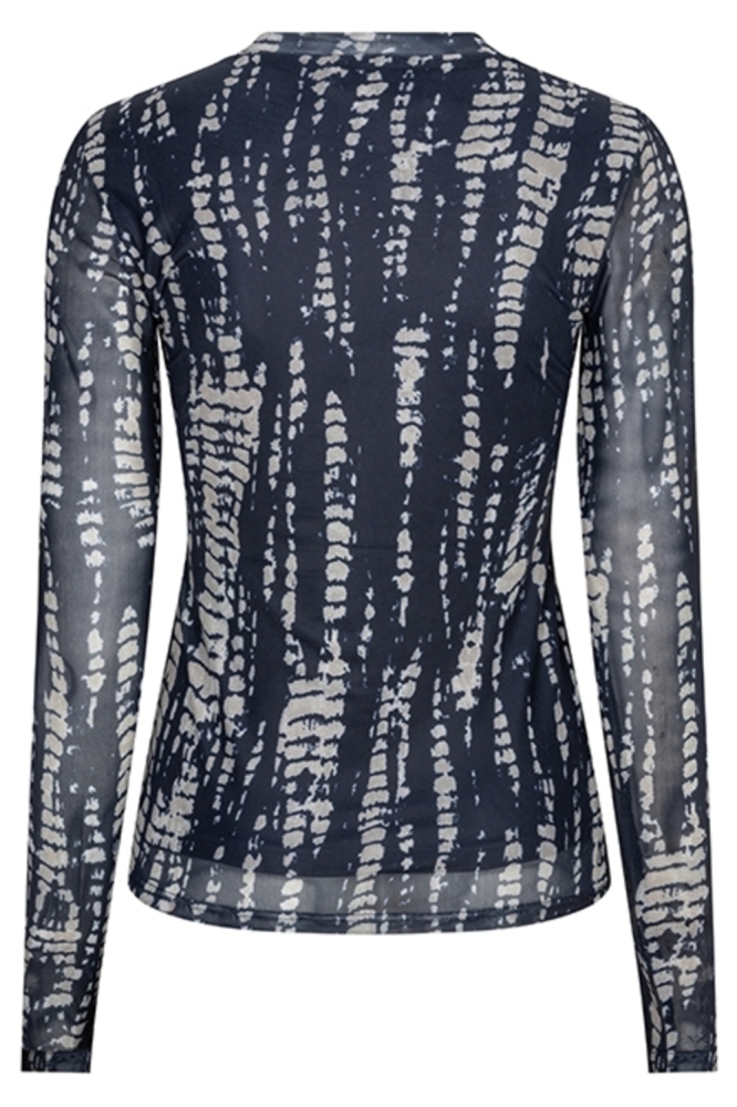 Lofty Manner blauwe dames top | Achteraanzicht