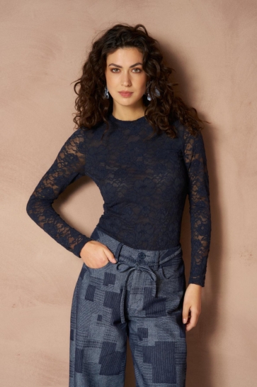 Lofty Manner top irea - classis lace Blauw