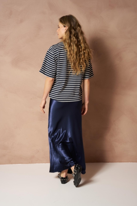Lofty Manner blauwe dames t-shirt | Model