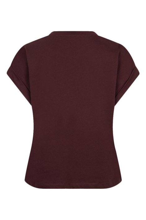 EsQualo bordeaux dames t-shirt | Achteraanzicht