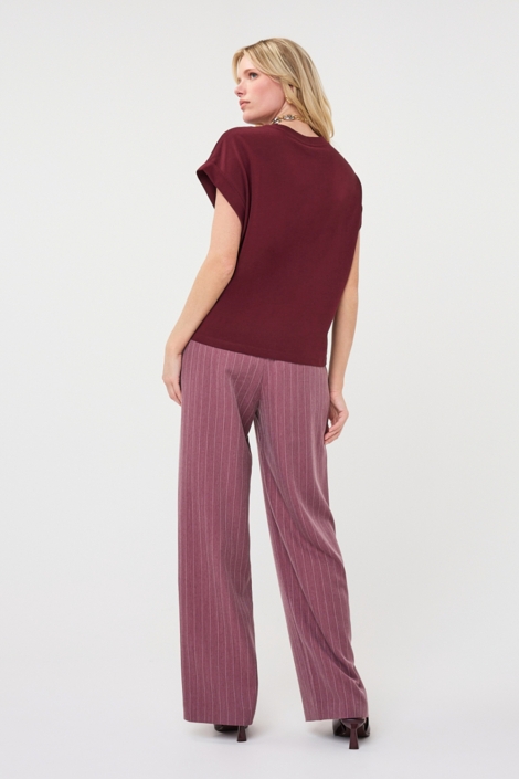 EsQualo bordeaux dames t-shirt | Model