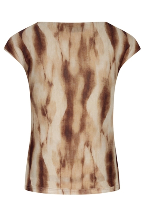 Lofty Manner bruine dames t-shirt | Achteraanzicht
