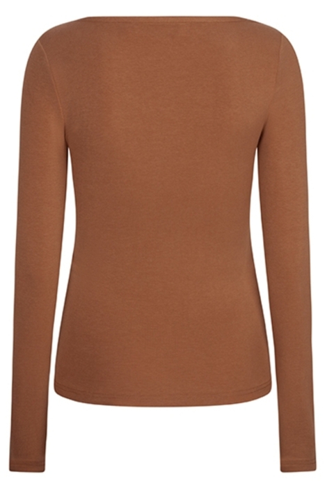 Lofty Manner camel dames top | Achteraanzicht