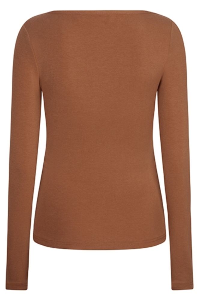 Lofty Manner camel dames top | Achteraanzicht
