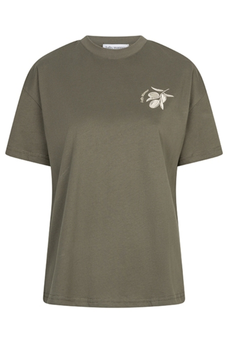Lofty Manner groene dames t-shirt | Vooraanzicht