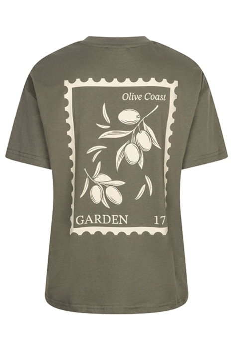 Lofty Manner groene dames t-shirt | Achteraanzicht
