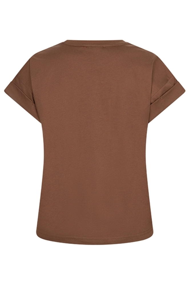 Lofty Manner bruine dames t-shirt | Achteraanzicht
