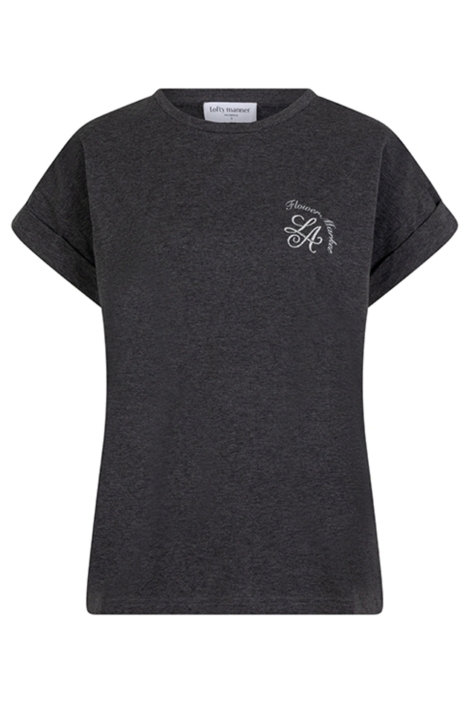 Lofty Manner grijze dames t-shirt | Vooraanzicht