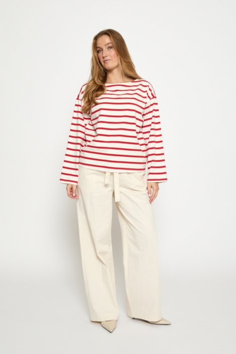 Peppercorn ecru dames t-shirt | Model