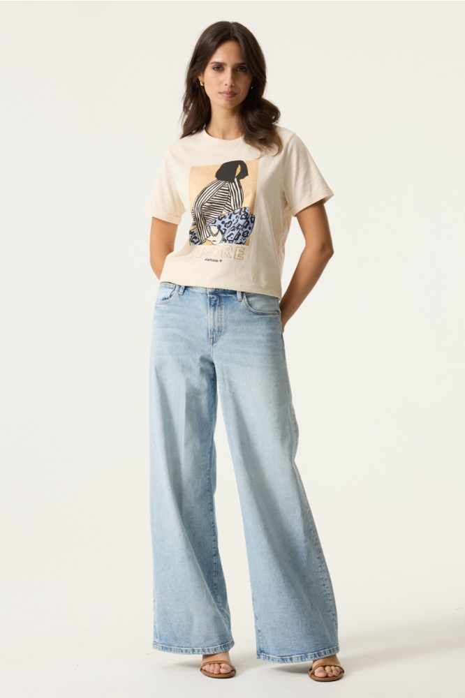 Garcia beige dames t-shirt | Model