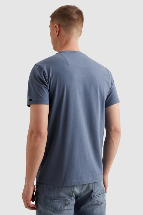 PME legend blauwe heren t-shirt | Model achteraanzicht