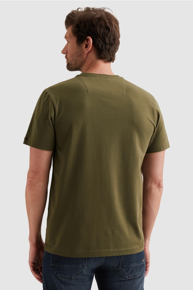 PME legend groene heren t-shirt | Model achteraanzicht