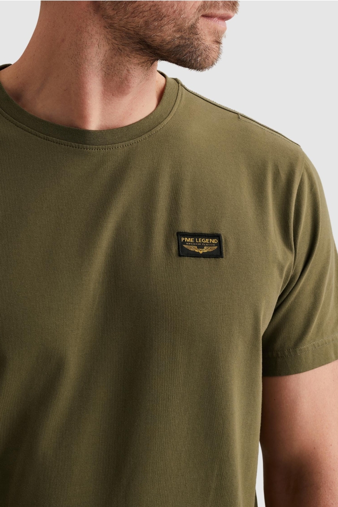 PME legend groene heren t-shirt | Close up