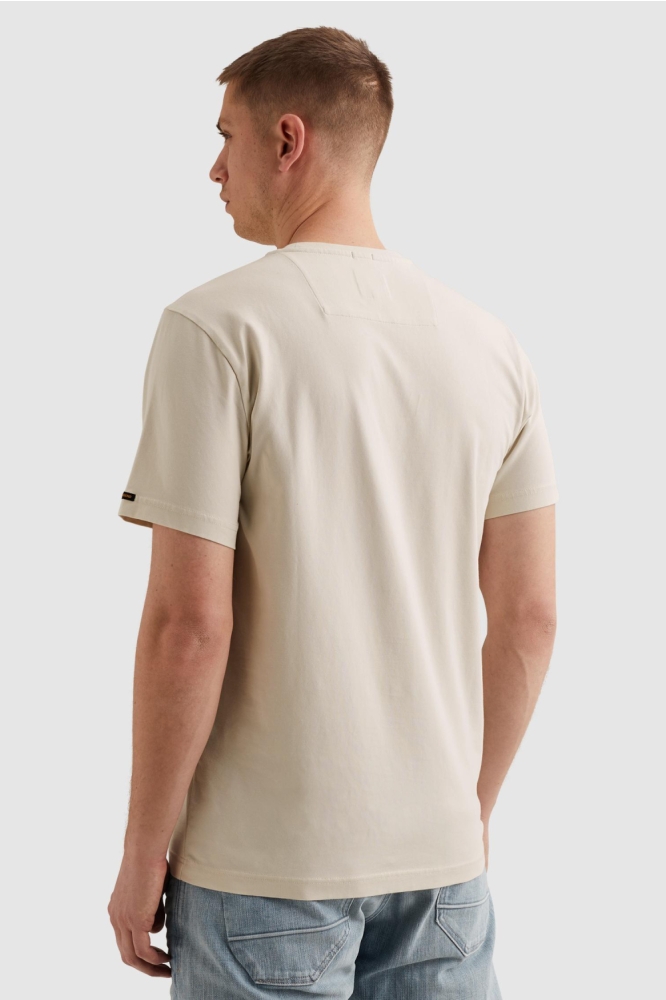 PME legend ecru heren t-shirt | Model achteraanzicht