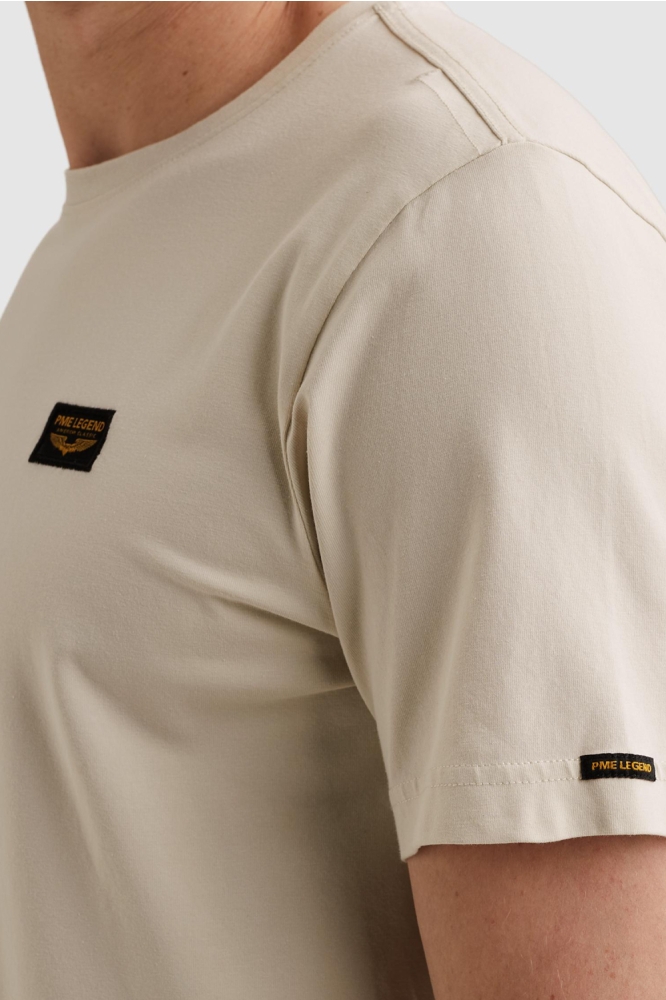 PME legend ecru heren t-shirt | Close up