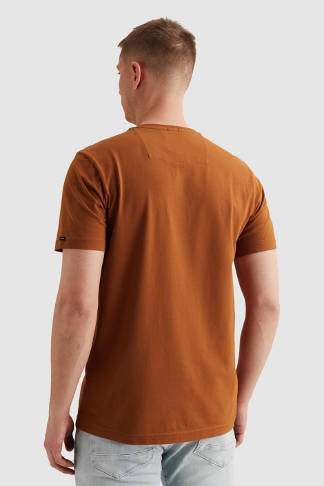 PME legend oranje heren t-shirt | Model achteraanzicht