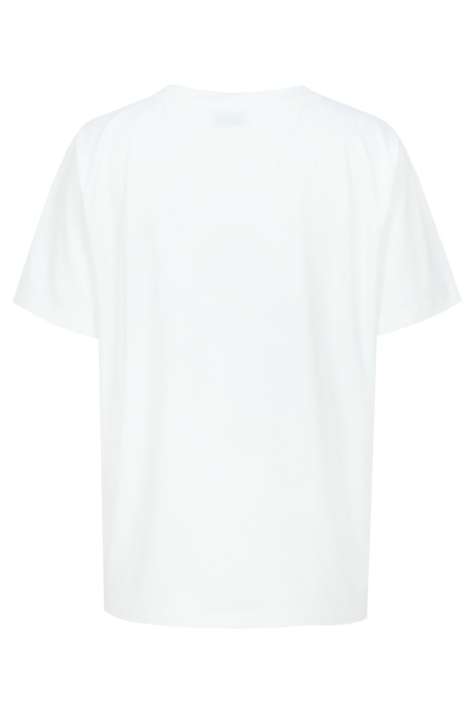Fluresk witte dames t-shirt | Achteraanzicht