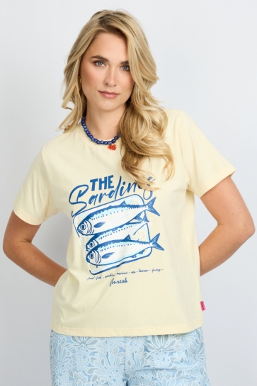 Fluresk lianet t-shirt Geel