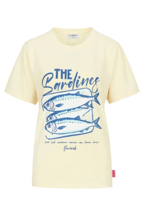 Fluresk gele dames t-shirt | Vooraanzicht