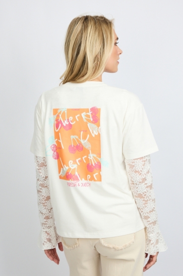 Fluresk danay t-shirt Wit