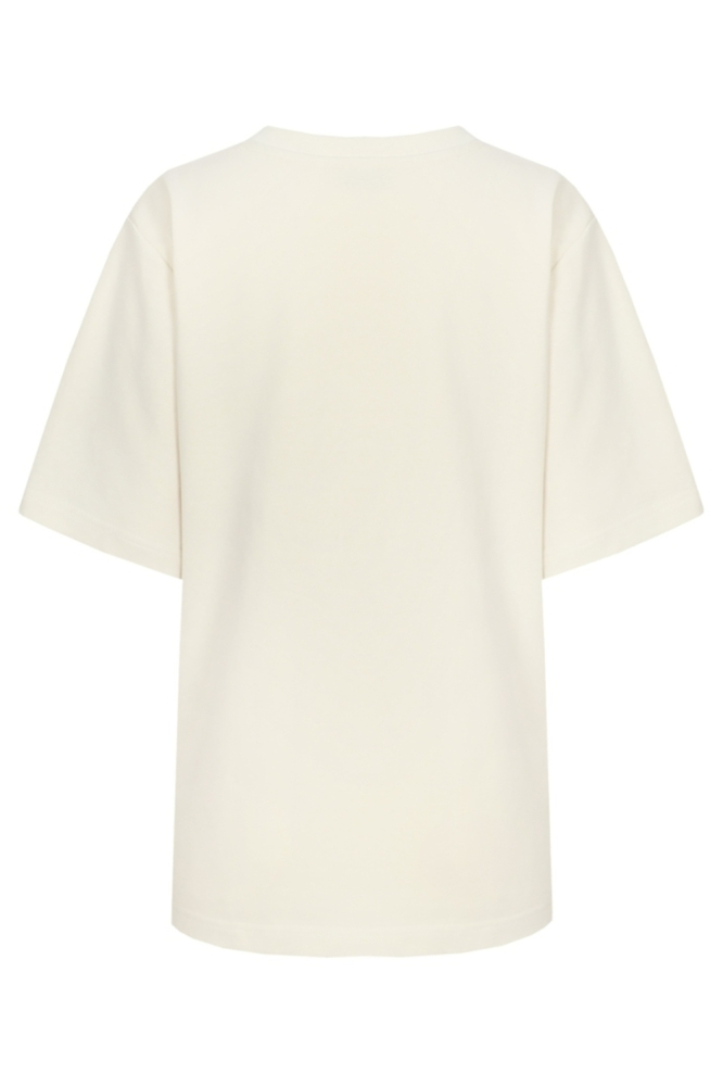 Fluresk beige dames t-shirt | Achteraanzicht