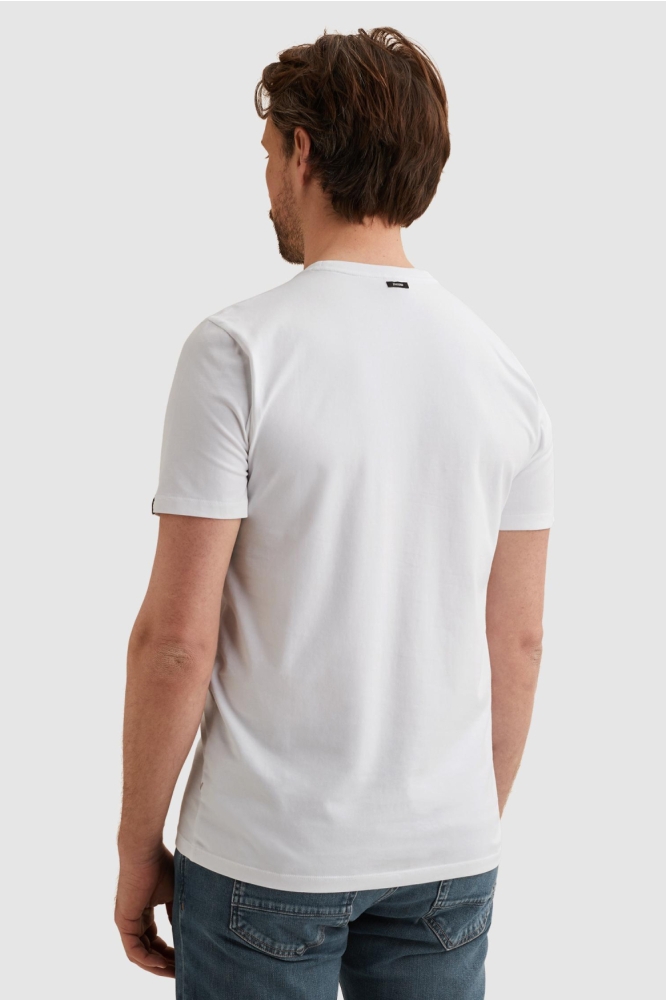 Vanguard witte heren t-shirt | Model achteraanzicht
