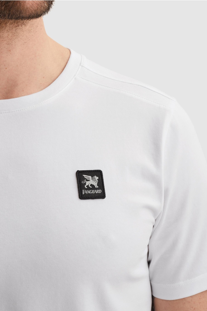 Vanguard witte heren t-shirt | Close up