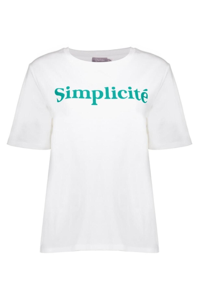 Geisha witte dames t-shirt | Vooraanzicht