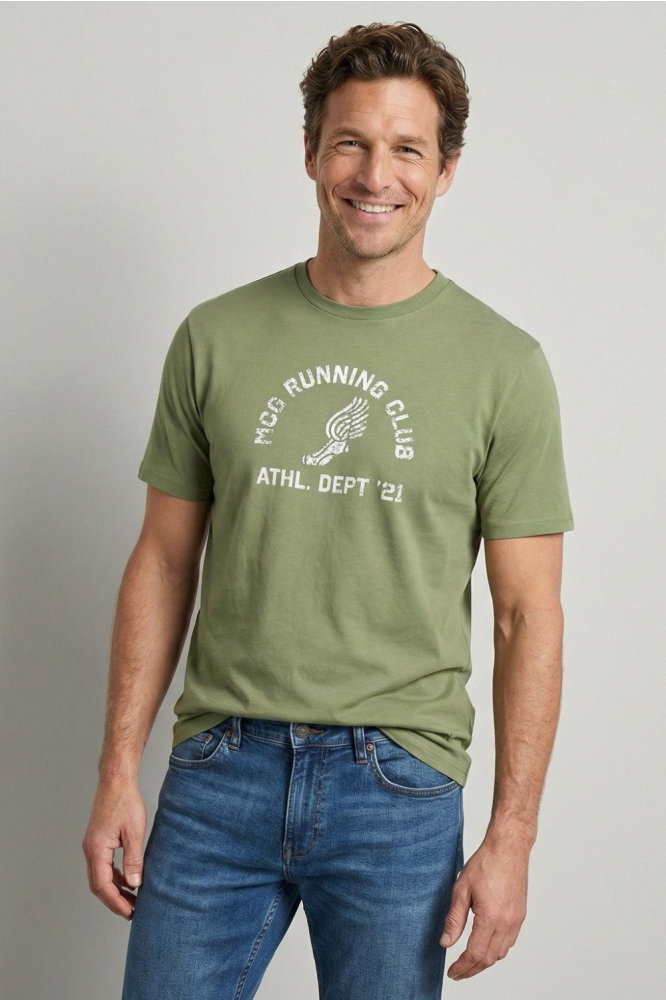 McGregor groene heren t-shirt | Model vooraanzicht