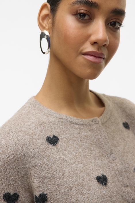 Vero Moda taupe dames vest | Close up