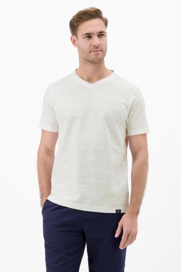 Lerros T-shirt T SHIRT MET V HALS IN GEBREIDE KWALITEIT 2633121 103