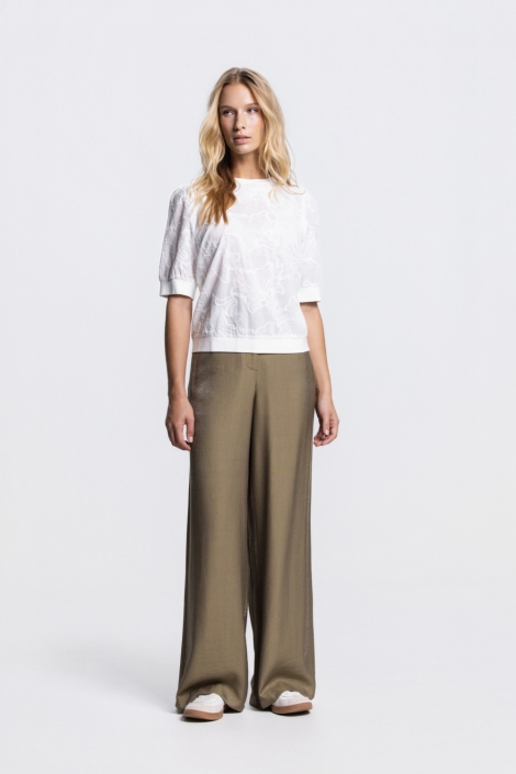 Juffrouw Jansen ecru dames t-shirt | Model