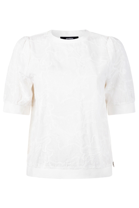 Juffrouw Jansen ecru dames t-shirt | Vooraanzicht